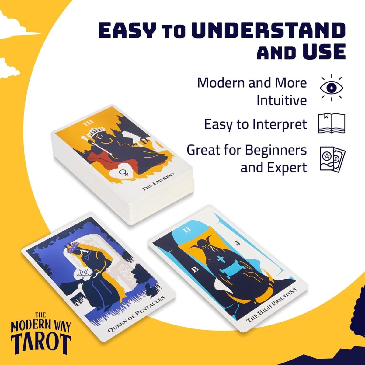 Modern Way Tarot Deck with Guidebook – 78 Card Set for Beginners and Experts | Rider-Waite Inspired Design | Divination and Meditation Tool - Image 6