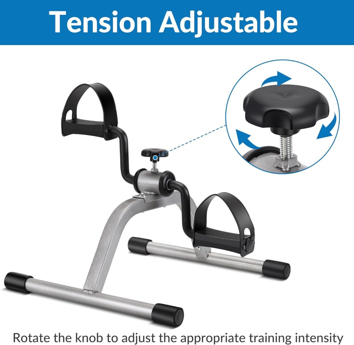 Pedal Exercise Mini Exercise Bike for Leg and Arm Recovery Exercise Lightweight and Portable Floor Bike - Image 6