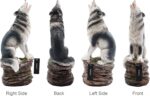Hosley Resin Wolf Decor Statue and Incense Cone Burner Majestic Smoking Wolf Holder for Aromatic Ambiance and Unique Home Décor 12" Inch - Image 2