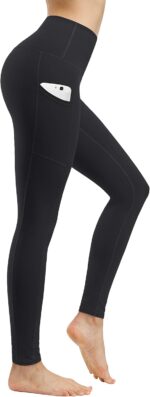 Fengbay 2 Pack High Waist Yoga Pants, Pocket Yoga Pants Tummy Control Workout Running 4 Way Stretch Yoga Leggings - Image 2