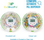 EziMedPil Automatic Pill Dispenser with Alarm, Sound & Light, up to 6 Alarms/Day, 6 Dosage Templates, Easy-Read Display, Frosted Lid & Locked 28-Day Medication Dispenser for Protecting Pills Privacy - Image 2