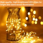 24 Pack Fairy Lights Battery Operated String Lights-3.3ft 20 LED Silver Wire Warm White Firefly Mini Lights for Wedding,Party,Table Centerpieces,DIY Crafts,Mason Jars,Christmas Decor - Image 3
