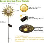 TAKE ME Sun Solar Lights Garden Outdoor Waterproof Metal Decorative Stakes for Patio Yard Walkway LawnPatio Mothers Day Gifts Mom Wife Grandma (Sun) - Image 5
