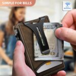 BULLIANT Men Wallet,Money Clip Wallet Slim For Gift Men 9Cards-Metal Credit Card Case in Magnetic Leather Flip - Image 6