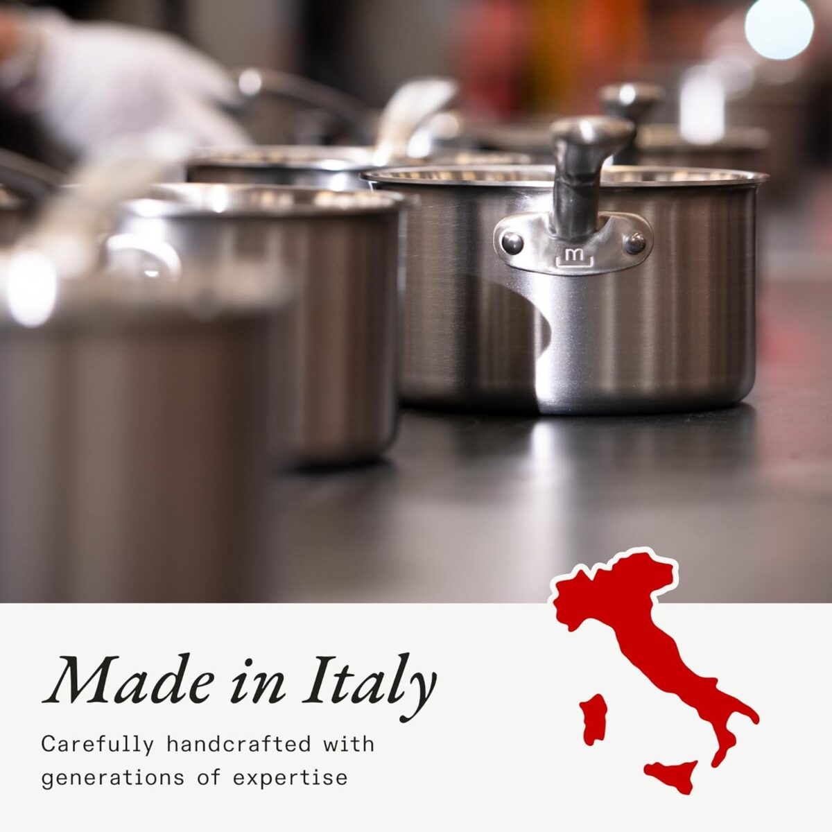 Made In Cookware - 8-Inch Stainless Steel Frying Pan - 5 Ply Stainless Clad - Professional Cookware - Crafted in Italy - Induction Compatible - Image 6