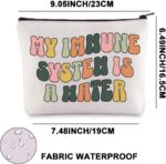 G2TUP Chronic Illness Makeup Bag Chronic Illness Gift Invisible Illness Gift My Immune System Is A Hater Zipper Pouch (Immune System) - Image 2