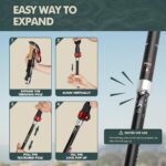 GPTCAMP Nordic Walking Stick, TPZ-1, 2pc Folding Collapsible Hiking Poles with Metal Quick Lock, Cork Handle, Lightweight 7075 Aluminum Trekking Poles for Seniors Women Men Hiking Gear - Image 5