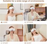 Eye Massager with Heat, Heated Eye Mask with Bluetooth Music, Massages Eye Muscles, Eye Care Gift with 5 Massage Modes and 180° Folding Design, Gifts for Friend, Mom and Dad - Image 7