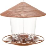 Hanging Bird Feeder Squirrel Proof for Outdoor Wild Bird Seed, Brown - Image 2
