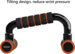 READAEER Push Up Bars Gym Exercise Equipment Fitness 1 Pair Pushup Handles with Cushioned Foam Grip and Non-Slip Sturdy Structure Push Up Bars for Men & Women - Image 4
