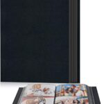 Popotop Photo Album 4x6 200 Pockets for Wedding Gifts,Linen Hardcover Picture Albums for Family Anniversary Baby Vacation Pictures
