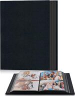 Popotop Photo Album 4x6 200 Pockets for Wedding Gifts,Linen Hardcover Picture Albums for Family Anniversary Baby Vacation Pictures