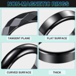 32 Pieces Genuine Hematite Rings Set Negative Energy Ring Non Magnetic Hematite Stone Jewelry 6t Curved Surface 6 Plane 6t Faceted Size 6-13 Cute Cool Jewelry - Image 5