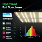 VIVOSUN Grow Tent Complete Kit, 48"x48"x80" Growing Tent with VS1000 Led Grow Light, 6 Inch 440 CFM Inline Fan Carbon Filter and 8ft Ducting Combo - Image 5