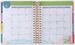 Christian Art Gifts Inspirational 18 Month Wirebound 2025 Planner for Women: Through Christ - Encouraging Bible Verse Personal Week Organizer w/Elastic Closure Aug 2024-Jan 2026, Pink & Green Floral - Image 9