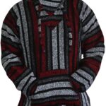 Del Mex Mexican Baja Hoodie Hippie Surf Poncho Sweater Sweatshirt Pullover Jerga