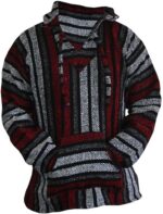 Del Mex Mexican Baja Hoodie Hippie Surf Poncho Sweater Sweatshirt Pullover Jerga