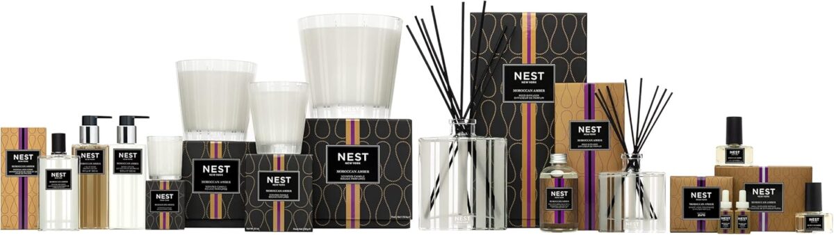 NEST New York Scented Classic Candle, Moroccan Amber - 8.1 oz - Up to 60-Hour Burn Time - Reusable Glass Vessel - Image 4