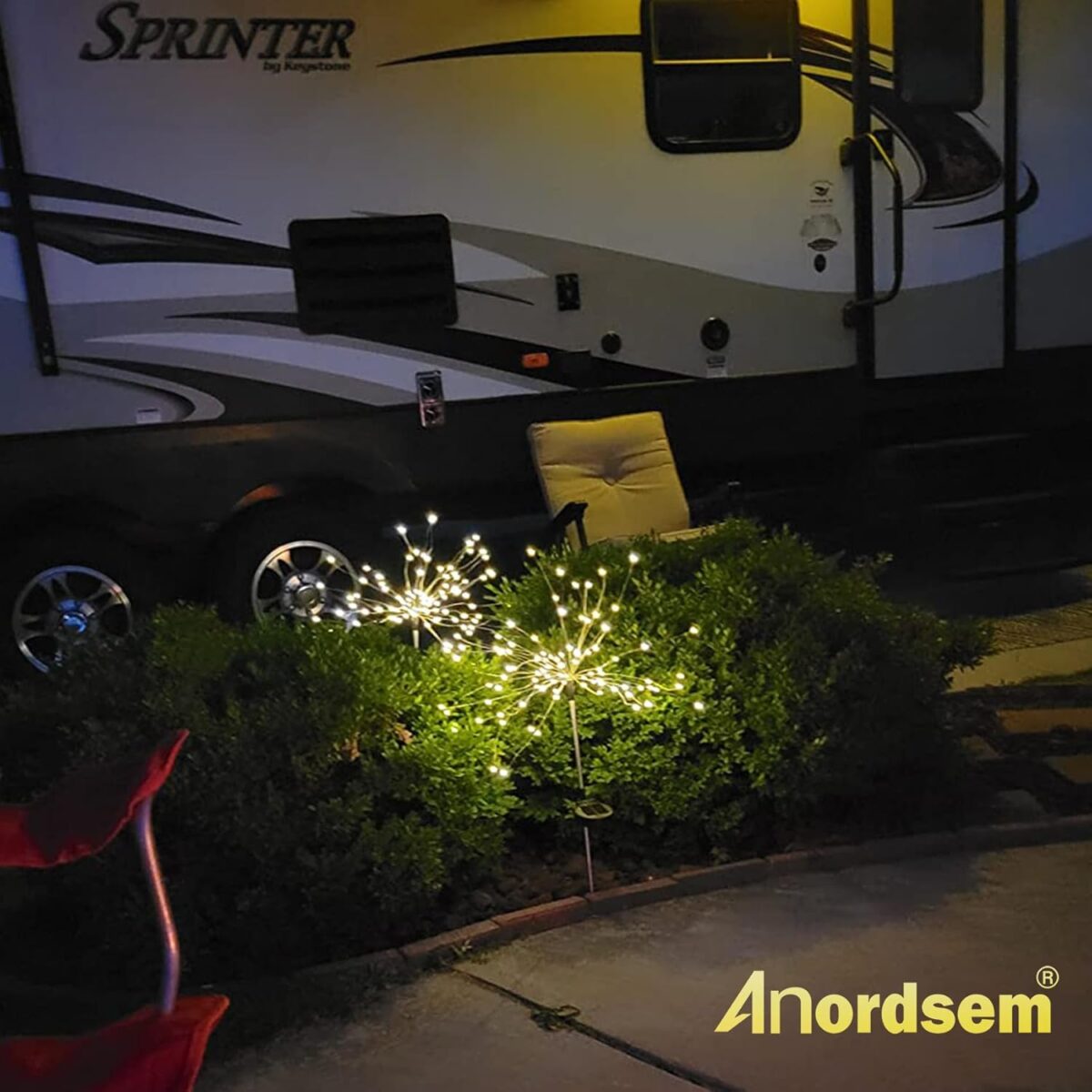 Anordsem Solar Lights Outdoor Waterproof: Garden Light Solar Powered for Outside - Sparkler Fireworks Sticks Yard Patio Path Decor- LED Starburst Twinkle Lighting for House Decoration - Image 5