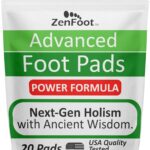 Advanced Foot Pads: Zeolite, Turmeric Curcumin & Ginger Formula | Effective & Natural | Premium Foot Patches 20 Pack