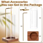 Incense Holder for Sticks, Insence-Stick Holder, Anti-Ash Flying No Mess Incense Burner, Incense Stick Holder with Glass Ash Catcher, for Yoga Spa Meditation Home Decor(2 Pack) - Image 4