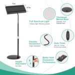 LBW Grow Lights for Indoor Plants Full Spectrum, 214 LEDs Plant Lights for Indoor Growing, Desk Plant Grow Lights Indoor with Timer 4/8/12H, 6 Dimmable Levels, Plant Lamp Height Adjustable 10"-26" - Image 6