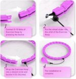 JKSHMYT Weighted Hula Circle Hoops for Adults Weight Loss, Infinity Fitness Hoop Plus Size 47 Inch, 24 Detachable Links, Exercise Hoop Suitable for Women and Beginners - Image 4