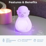 Mindsight 'Breathing Buddha' Guided Visual Meditation Tool for Mindfulness | Slow Your Breathing & Calm Your Mind for Stress & Anxiety Relief | Perfect for Adults & Kids | Relaxing Self Care Gift - Image 4