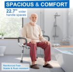 Shower Chair for Inside Shower with Arms and Back, FSA/HSA Eligible 500 lbs Heavy Duty Shower Seat for Bathtub, Height Adjustable Safety Bath Seat for Elderly, Adults, Handicap and Disabled - Image 7