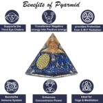 Lapis Lazuli Pyramid – Handmade Healing Crystal for Meditation, Reiki, Chakra Balancing, Spiritual Growth & Inner Truth – Natural Orgonite Energy Generator for Positivity & Focus - Image 2