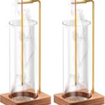 Incense Holder for Sticks, Insence-Stick Holder, Anti-Ash Flying No Mess Incense Burner, Incense Stick Holder with Glass Ash Catcher, for Yoga Spa Meditation Home Decor(2 Pack)