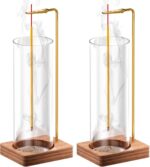 Incense Holder for Sticks, Insence-Stick Holder, Anti-Ash Flying No Mess Incense Burner, Incense Stick Holder with Glass Ash Catcher, for Yoga Spa Meditation Home Decor(2 Pack)