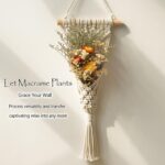 Melphoe 4 Pack Air Plants Holders Stand Air Fern Macrame Plant Hanger Indoor Hanging Planter Basket for Tillandsias Display, Boho Home Decoration Gift Idea - Image 4