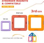 Coodoo Upgraded Magnetic Blocks Tough Tiles STEM Toys for 3+ Year Old Boys and Girls Learning by Playing Games for Toddlers Kids, Compatible with Major Brands Building Blocks - Starter Set - Image 2