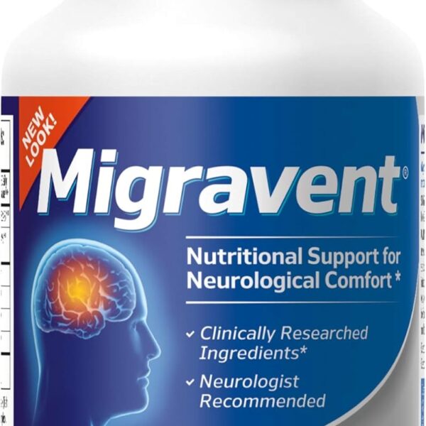 Vita Sciences Migravent Migraine Relief Supplement w/Vitamin B2, Riboflavin, Magnesium, Coenzyme CoQ10, PA-Free Butterbur, Bioperine, Premium Herbal Extracts 60 Count