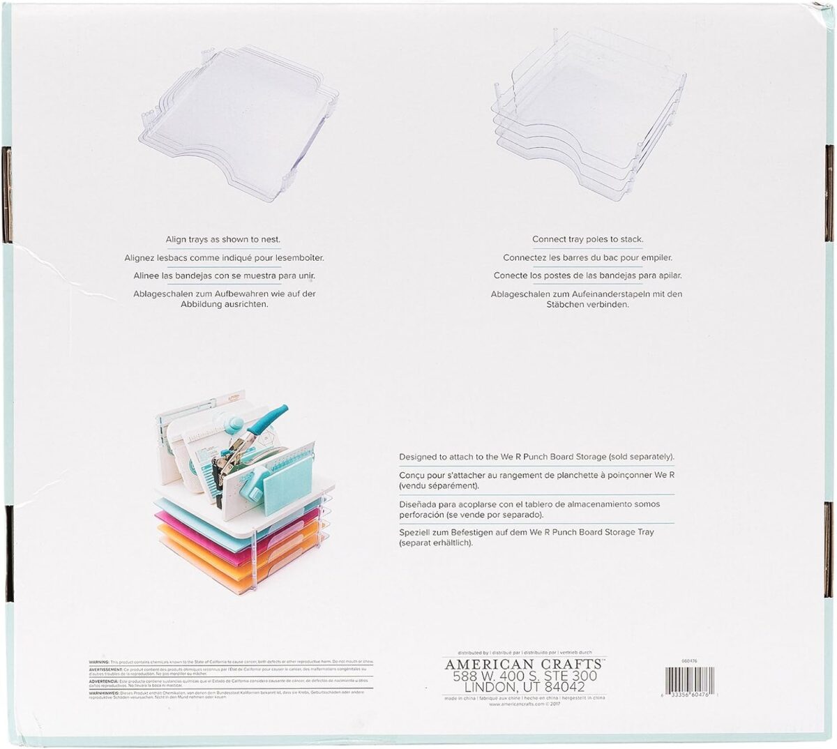 We R Memory Keepers, 12x12 Inch 4-Pack Stackable Trays, for Storing Paper, Letters, Scrapbooking Tools, and More, Organization System, Easy Assembly and Storage - Image 2