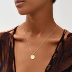 MEVECCO Gold Necklace Coin Disc Zodiac 12 Constellation Star Connected Engraved Horoscope Sign Astrology Pendant 18K Gold Plated Chain Dainty Personalized Simple Jewelry - Image 3