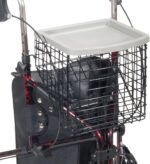 Drive Medical 10289RD Deluxe Foldable Rollator Walker, Black/Red - Image 2