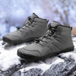 Hike Winter Footwear Barefoot Boots Mens Womens, Waterproof Winter Snow Boots, Warm Ankle Booties, Wide Toe Barefoot Hiking Boots, Non-Slip Zero Drop Sole Hike Shoes for Hiking Walking Outdoor - Image 3