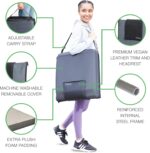 malu Extra Large Padded Floor Chair w/Back Support - Japanese Chair Meditation Cushion, Comfortable Folding Backrest, Removable Easy Wash Cover - Image 6