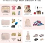 BAGAIL 8 Set Packing Cubes Luggage Organizer Bags for Travel Accessories-Cream - Image 4
