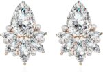 Vintage Rhinestone Earrings Fancy Crystal Cluster Drop Earrings Art Deco Earrings for Women