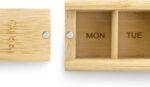 Bamboo Weekly Pill Organizer - 7 Day Wood Tablet Box - Ideal Aesthetic Pill Organizer for Vitamins or Supplements​ - Image 6