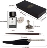 Calligraphy Set for Beginners, Wooden Dip Pen, Feather Quill, 19 Nibs, Ink Set, Gift Box - Image 5