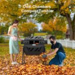 Compost Tumbler Bin Composter Dual Chamber 43 Gallon (Bundled with Pearson's Gardening Gloves) - Image 3