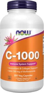 NOW Foods Supplements, Vitamin C-1,000 with 100 mg of Bioflavonoids, Antioxidant Protection*, 250 Veg Capsules