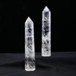 Apengshi Large Clear Quartz Natural Healing Crystal Tower 5.9"-6.3" 6 Faceted Single Point Chakra Crystal Wand Energy Meditation Stone Home Decor Collection Gift - Image 7