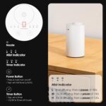 Waterless Diffuser for Essential Oil, Battery Operated Nebulizer, 0.7 Fl.Oz./ 20mL Capacity, Mini Scent Air Machine, 4 Timers & 3 Mist Levels for Home, Room, Car, Office - AN6 White - Image 6