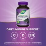 Nature’s Way Sambucus Elderberry Immune Gummies, Daily Immune Support for Kids and Adults*, with Vitamin C, Vitamin D3, Zinc, Gluten Free, Vegetarian, 60 Gummies (Packaging May Vary) - Image 4