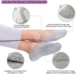 Pilates Socks with Grips and Straps for Women, Non Slip Grip Yoga Socks, Anti-skidding Yoga Slipper, also Ideal for Dance, Barre, Ballet, Barefoot Exercises, Home - Image 2